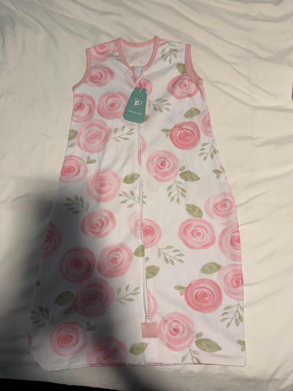 Floral Pink Rose Print Sleep Sack